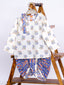 Kid One Pure Cotton Blossom Kurta Pyjama Set For Boys Blue