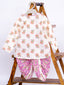 Kid One Pure Cotton Blossom Kurta Pyjama Set For Boys Pink