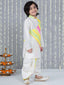 KID1 Attached Jacket Kurta Dhoti White