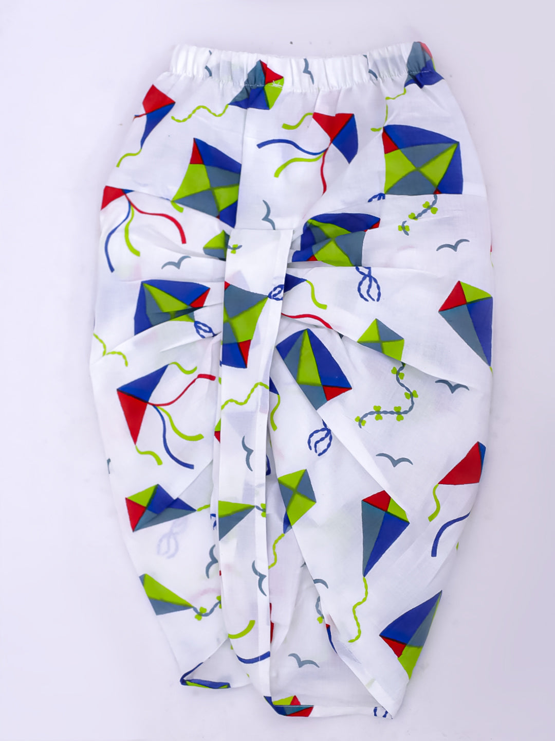 Kid One Kite Embroidered Kurta with Printed Dhoti Set Blue