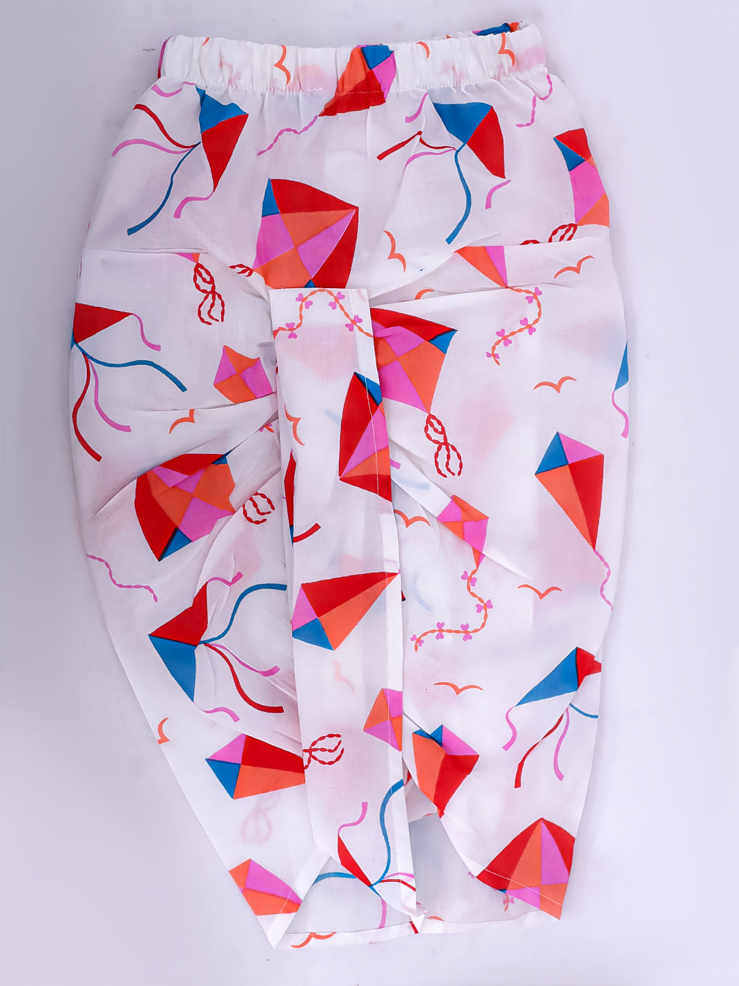 Kid One Kite Embroidered Kurta with Printed Dhoti Set Red