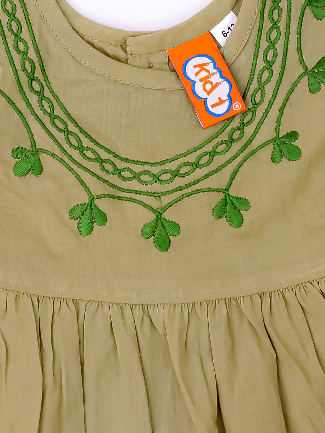 KID1 Infants Ekam Girls Embroidered Peplum With Dhoti Green