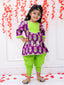 KID1 Krisha Peplum Dhoti Set Purple