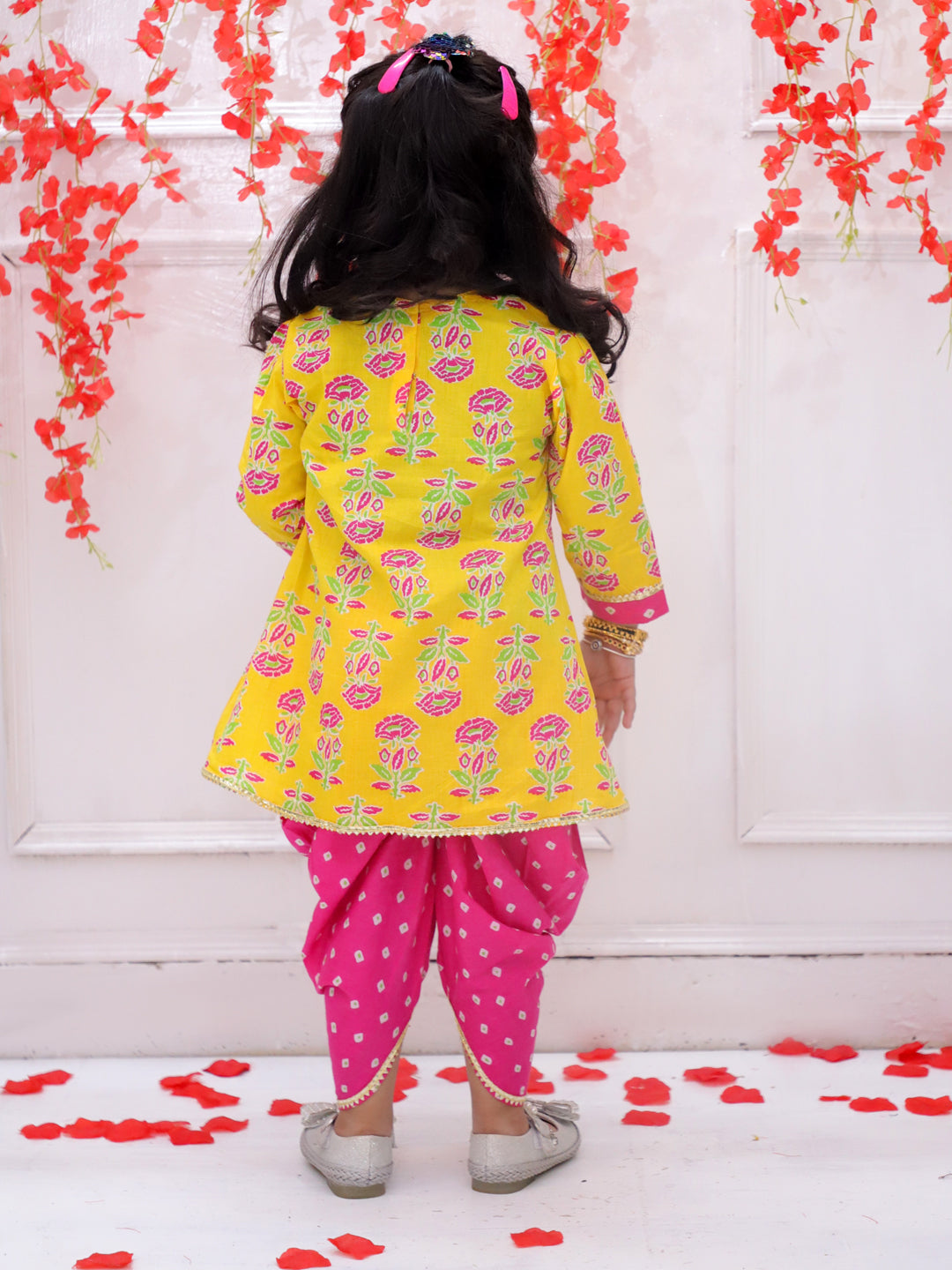 KID1 Krisha Peplum Dhoti Set Yellow