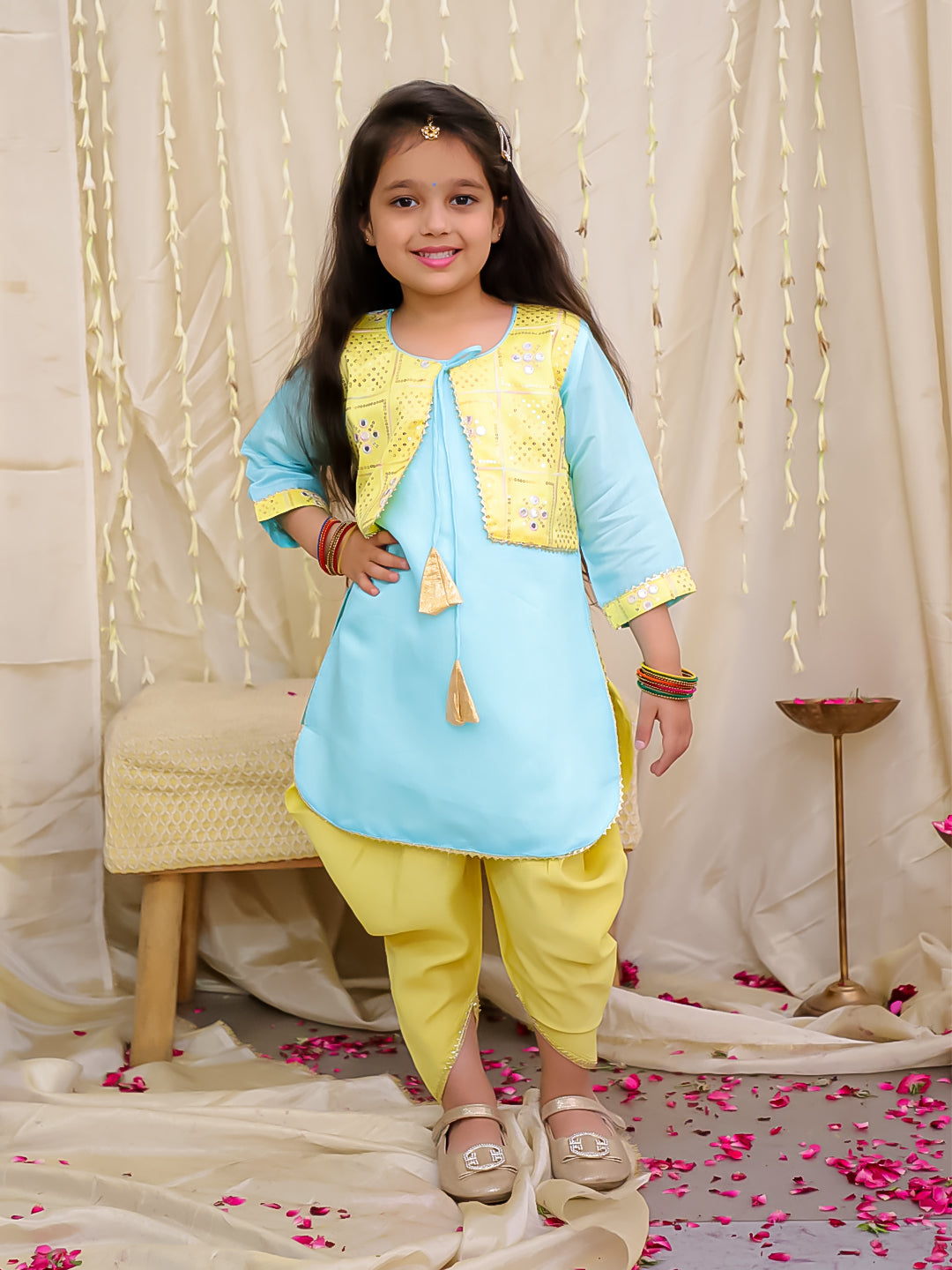 KID1 Kaanchi Kurti Dhoti Set Yellow