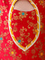 KID1 Jacquard Kurti Dhoti With Dupatta Red