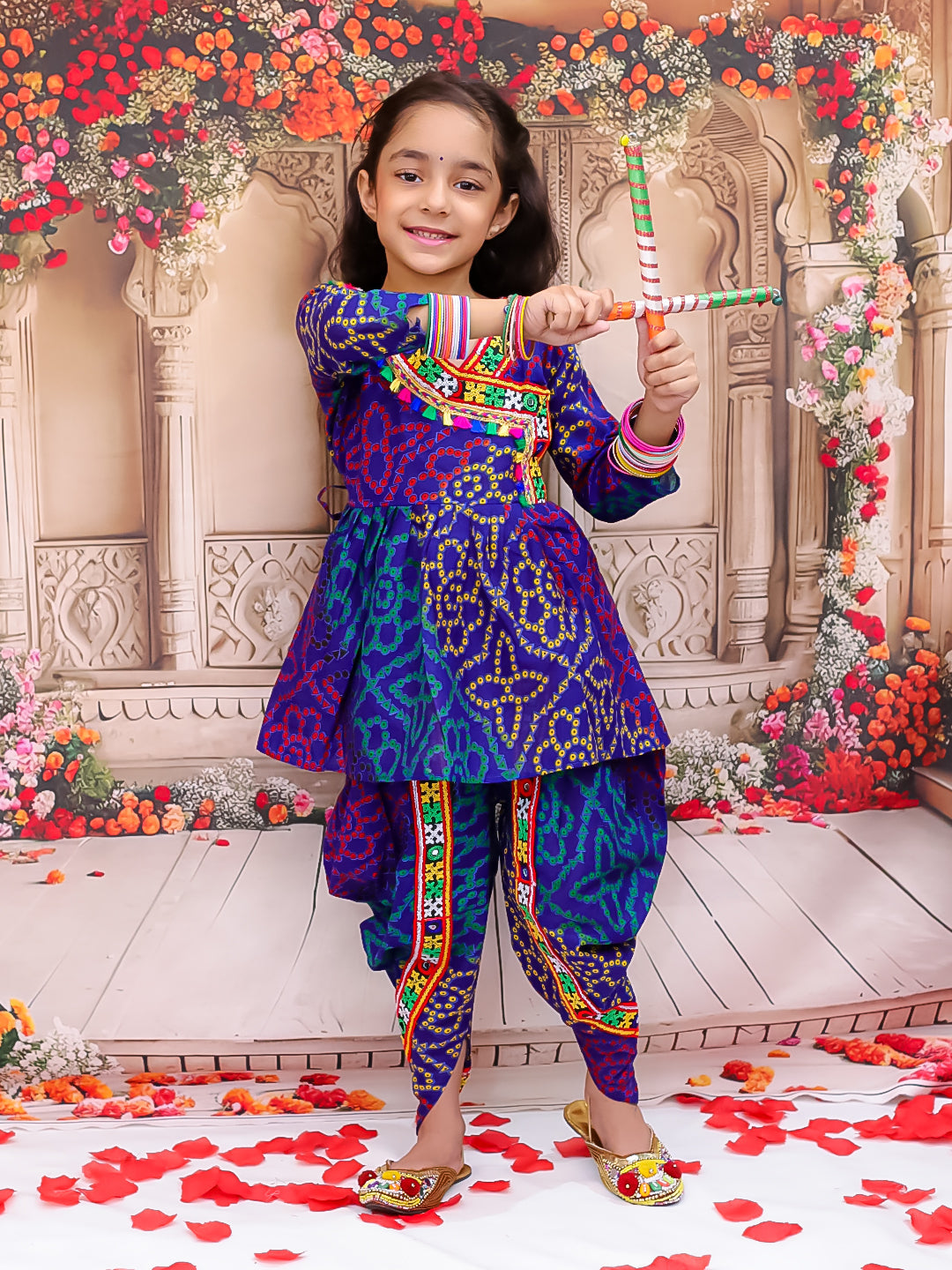 KID1 Dandia Mania Dhoti Set Blue