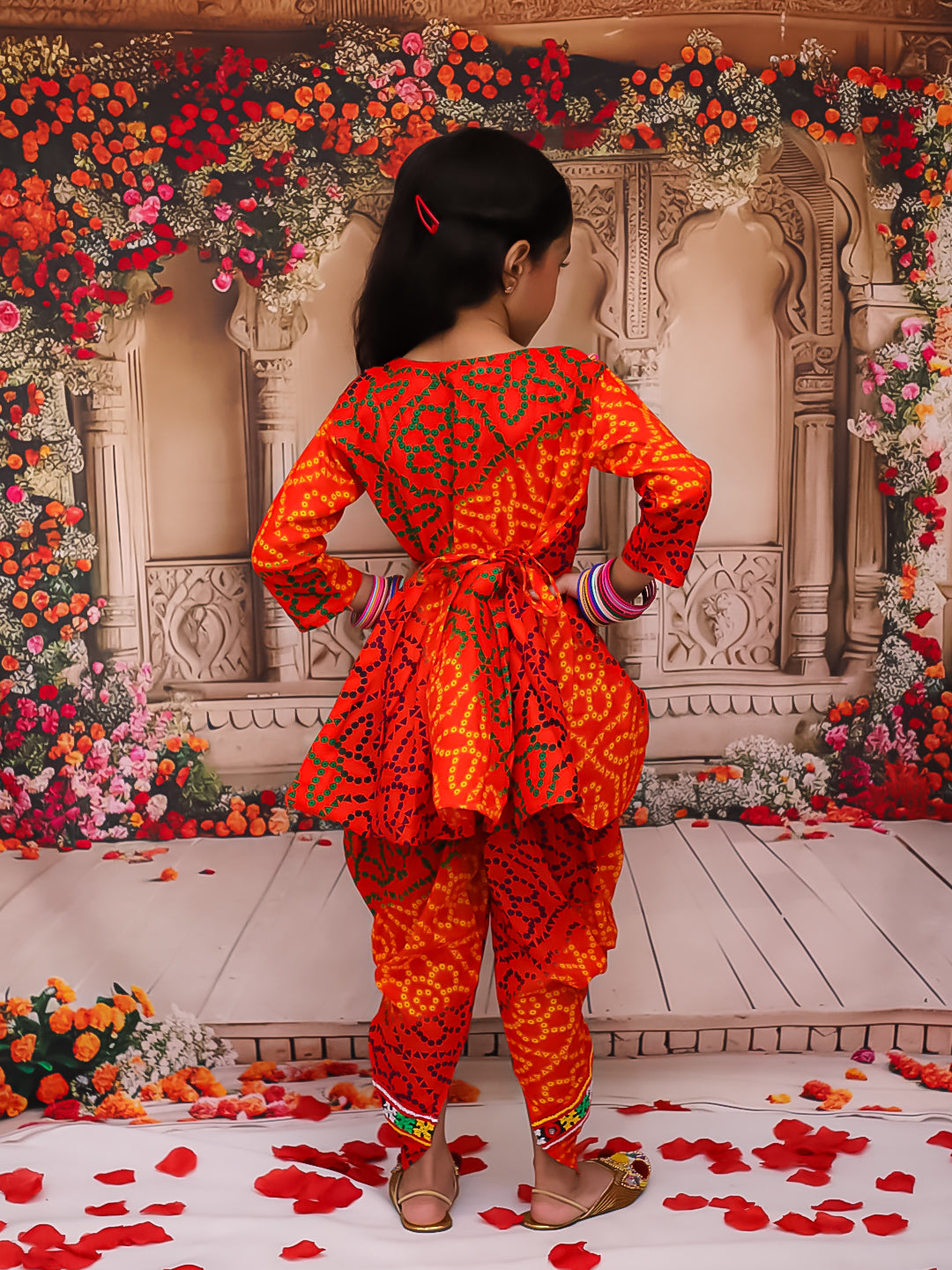 KID1 Dandia Mania Dhoti Set Orange