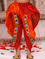 KID1 Dandia Mania Dhoti Set For Girl With Colourama Navratri Kurta Dhoti Set For Boys - Orange