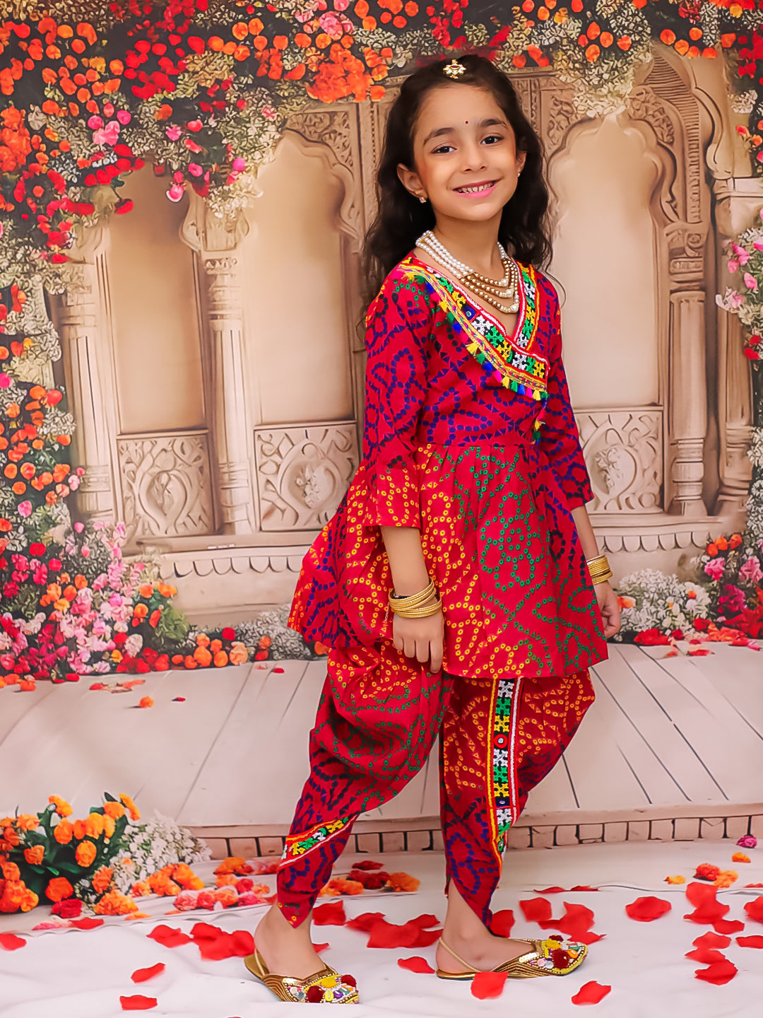 KID1 Dandia Mania Dhoti Set Pink