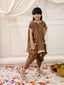 KID1 Dilkudi High Low Kurti Dhoti Set Brown