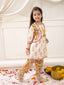 KID1 Madhubani Print Kurti Dhoti With Jacket Yellow