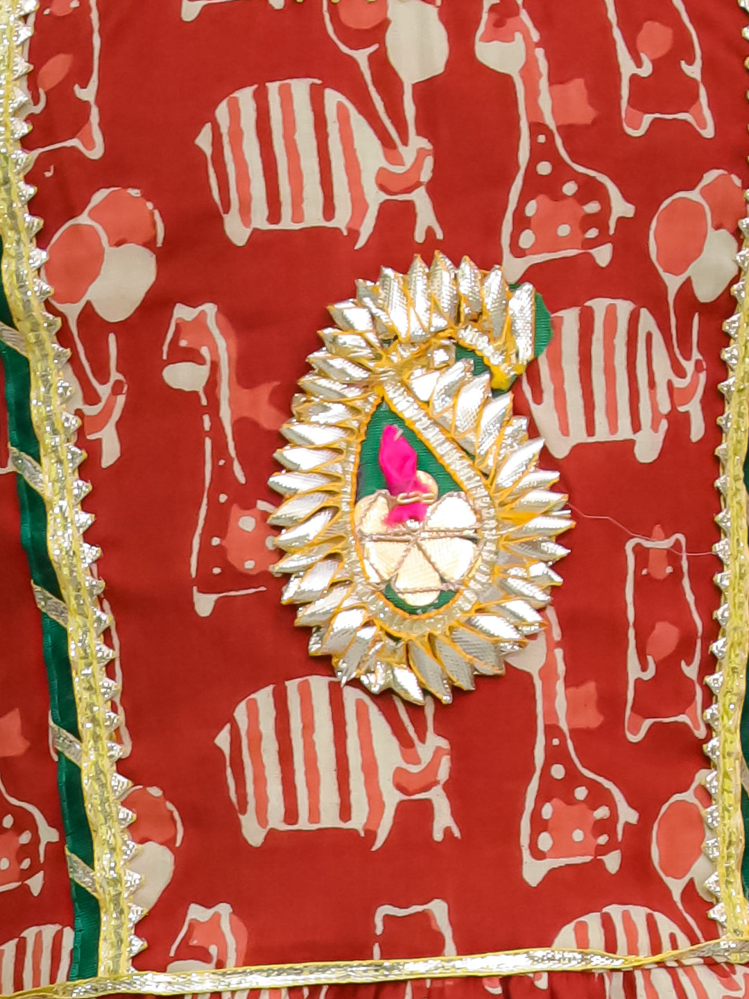 KID1 Jungle Jam Long Dress Maroon