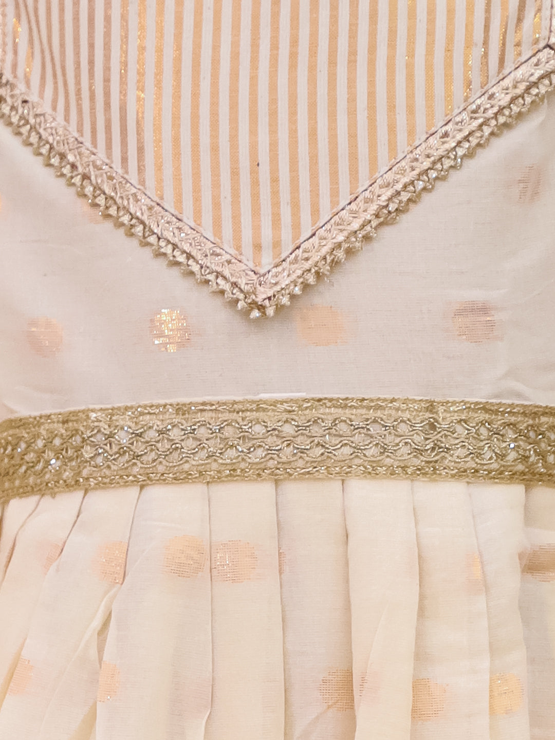Kid One Lakshmi Anarkali Gown Set Offwhite
