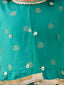 KID1 Sequins Cape Gown Pattu Green
