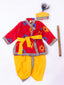 KID1 Mor Pankhh Kanha Angrakha Dhoti Set Red