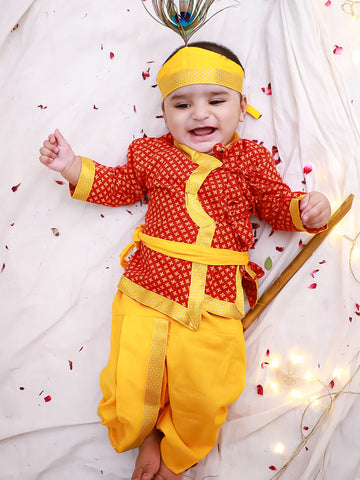 KID1 Traditional Krishnaa Set Red