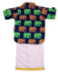 Kid One Elephant Print Kurta With Lungi Blue