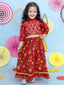 KID1 Gota Work Choli with Frill Lehenga Maroon