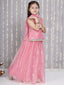 KID1 Noor Embroidery Backless Choli With Lehenga And Dupatta Pink