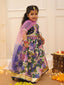 KID1 Lakshmi Rani Lehenga With Dupatta Navy
