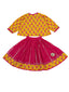 Kid One Princess Lehenga Choli With Dupatta For Girls With Printed Kurta Pajama Set For Boys - Musturd