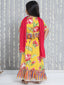 KID1 Floral Top With Lehenga Dupatta Set Yellow