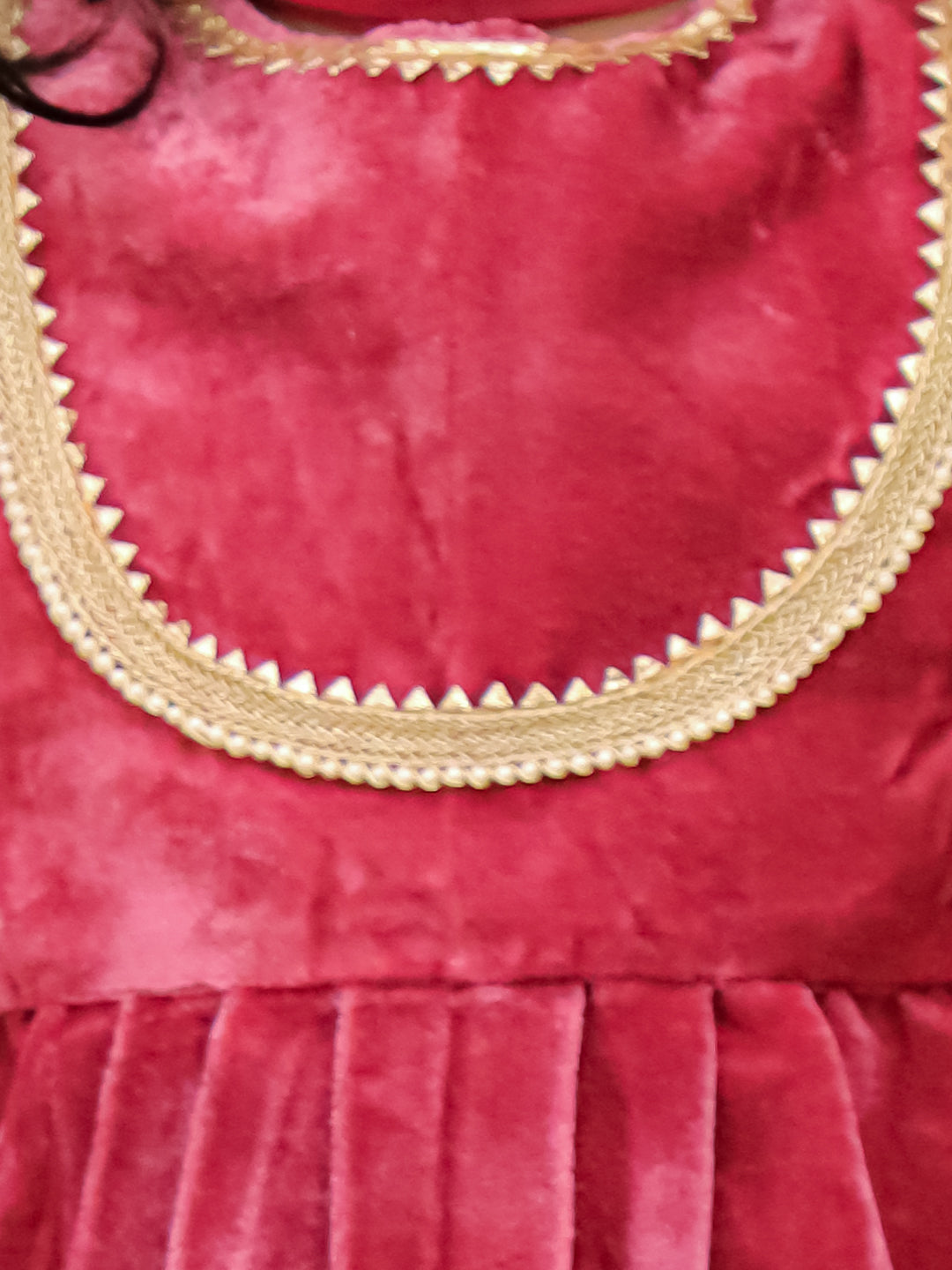 Kid One Alina Velvet Lehenga Choli With Dupatta Pink