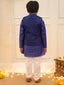 KID1 Nytara Boys Kurta Pyjama With Jacket Set Navy Blue