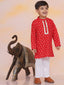 KID1 Chandaa Bandhani Kurta Pyjama Red