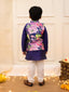 KID1 Spring Floral Jacket Kurta Pyjama Blue