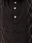 Embroidered Silk Kurta Pyjama Set Black