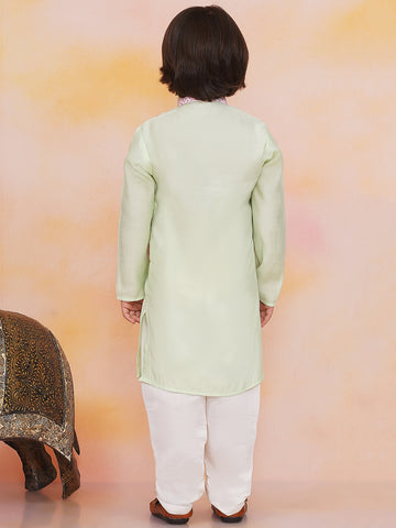 KID1 Kaancha Jacket Kurta Pyjama Set Pink