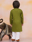 KID1 Mirror Shimmer Rayon Kurta Pyjama Green