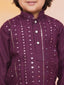 KID1 Mirror Shimmer Rayon Kurta Pyjama Purple