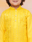 KID1 Mirror Shimmer Rayon Kurta Pyjama Yellow