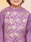 KID1 Attached Jacket Silk Kurta Set Purple