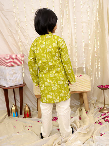KID1 Jungle Jam Kurta Pyjama Set Green