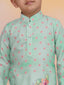 KID1 Rama Slim-Fit Printed Kurta Pyjama Green