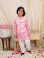 KID1 Nandi Motif Jacket Kurta Set Pink