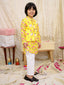 KID1 Nandi Motif Jacket Kurta Set  Yellow
