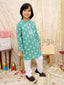 KID1 Floral Tiny Threads Kurta Pajama Set Green