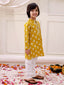 KID1 Floral Tiny Threads Kurta Pajama Set Musturd