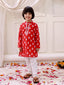 KID1 Floral Tiny Threads Kurta Pajama Set Red