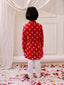 KID1 Floral Tiny Threads Kurta Pajama Set Red