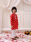 KID1 Floral Tiny Threads Kurta Pajama Set Red