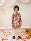 KID1 Floral Kurta Pajama Set Peach