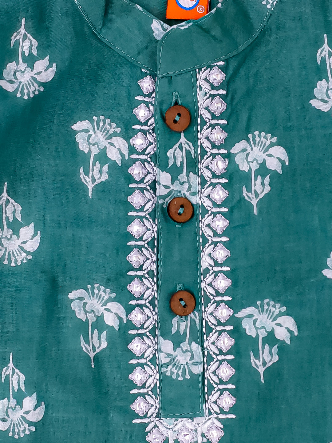 KID1 Infants Floral Tiny Threads Kurta Pajama Set Green