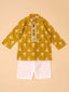 KID1 Infants Floral Tiny Threads Kurta Pajama Set Musturd