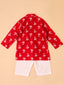KID1 Infants Floral Tiny Threads Kurta Pajama Set Red